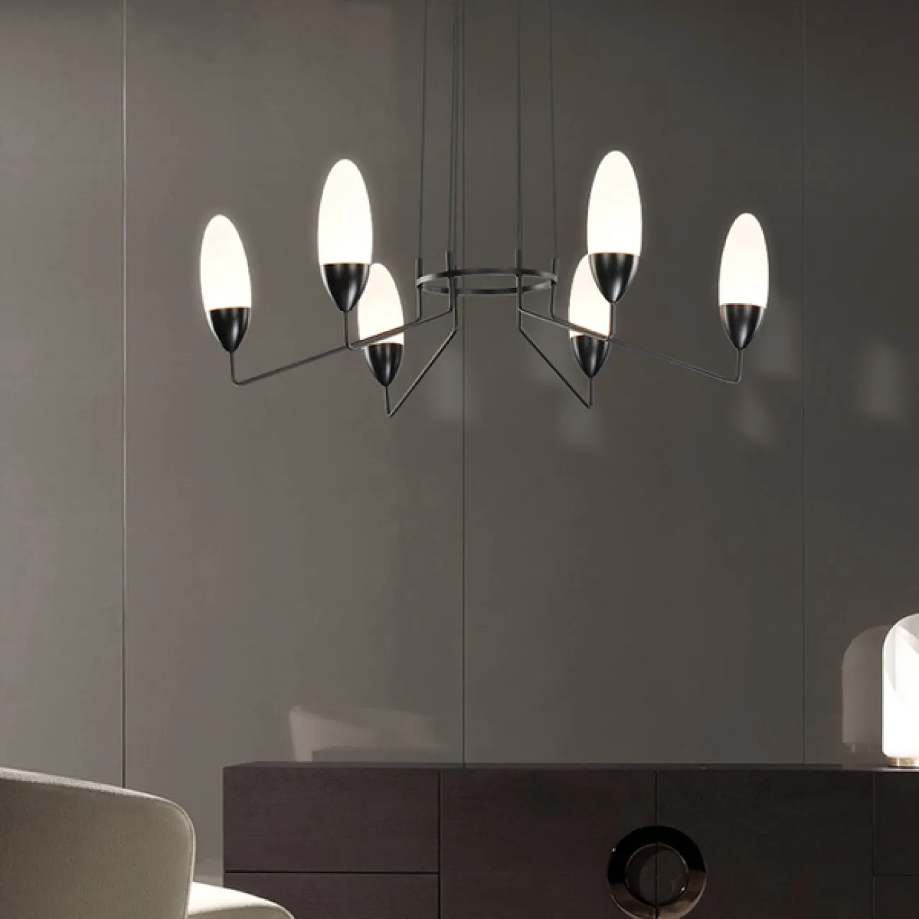 Подвесная люстра TACT 8+4 от ImperiumLoft