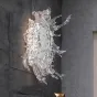 Настенный светильник-зеркало с LED-подсветкой по контуру корпуса с прозрачными рассеивателями, стилизованными под брызги воды ILLUSION D120