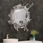 Настенный светильник-зеркало с LED-подсветкой по контуру корпуса с прозрачными рассеивателями, стилизованными под брызги воды ILLUSION D66