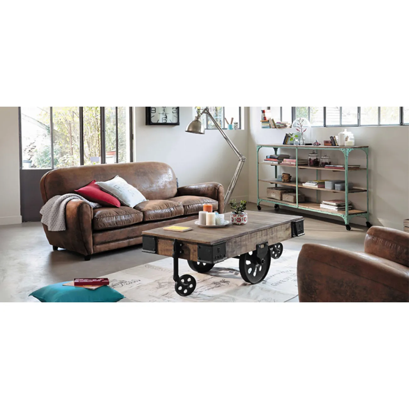 Кофейный стол на колесах Factory Cart Coffee Table от LaLume
