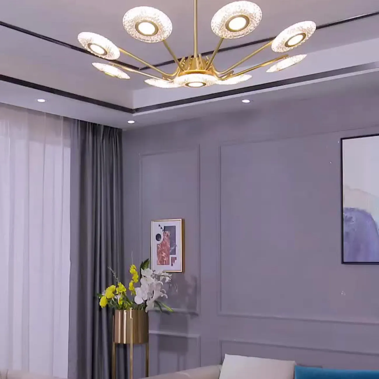 Потолочная люстра SEVALDA CH L9 от ImperiumLoft