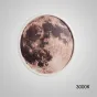 Настенный светодиодный светильник в форме диска с детальным изображением поверхности Луны COSMOS B Луна D60 3000К