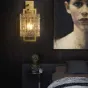 Бра с прямоугольным плафоном из рельефных стеклянных пластин на кронштейне из металлических рамок ADINA WALL