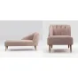 Кушетка Chaise Longue, Pink Cotton Velvet от LaLume