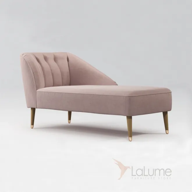 Кушетка Chaise Longue, Pink Cotton Velvet от LaLume