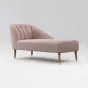 Кушетка Chaise Longue, Pink Cotton Velvet от LaLume