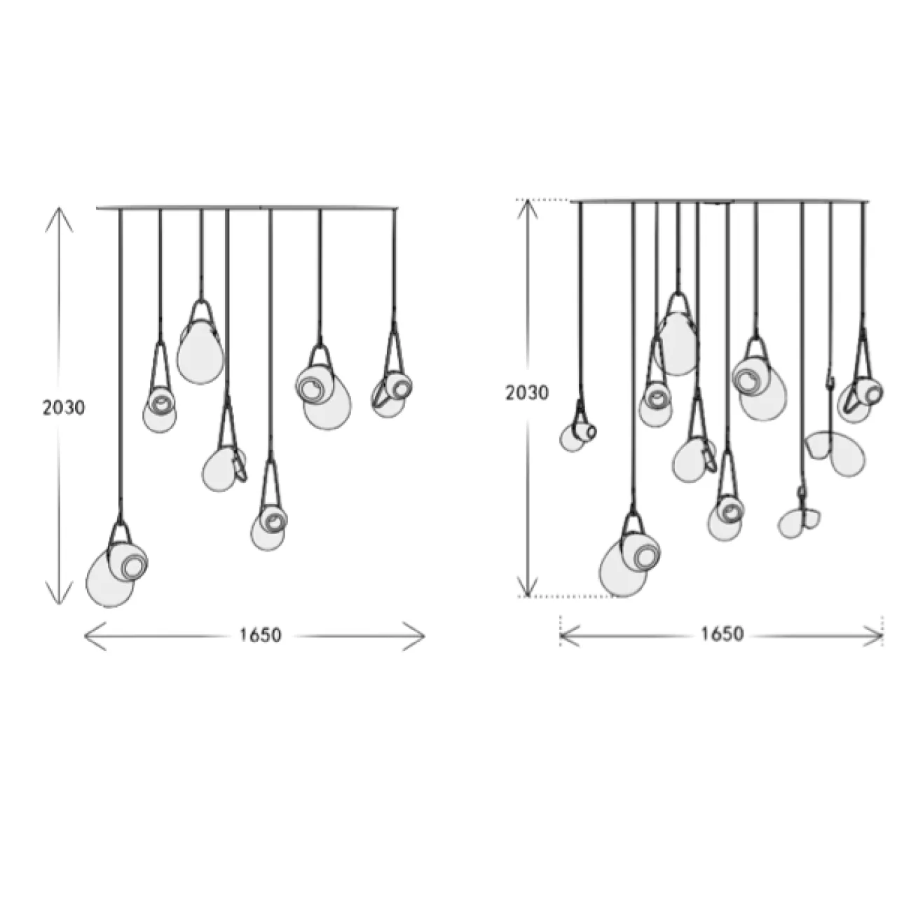 Люстра в стиле постмодерн цвета латуни с изогнутым стеклом clamp 7 от ImperiumLoft