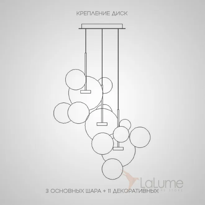 Подвесной светильник BUBBLE B MILK E от ImperiumLoft