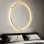 Настенный светильник в виде металлического кольца с LED-подсветкой по контуру корпуса GUARD LUX D80 Brass