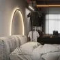 Настенный светильник в виде металлического кольца с LED-подсветкой по контуру корпуса GUARD LUX D80 Brass