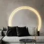 Настенный светильник в виде металлического кольца с LED-подсветкой по контуру корпуса GUARD LUX D80 Brass