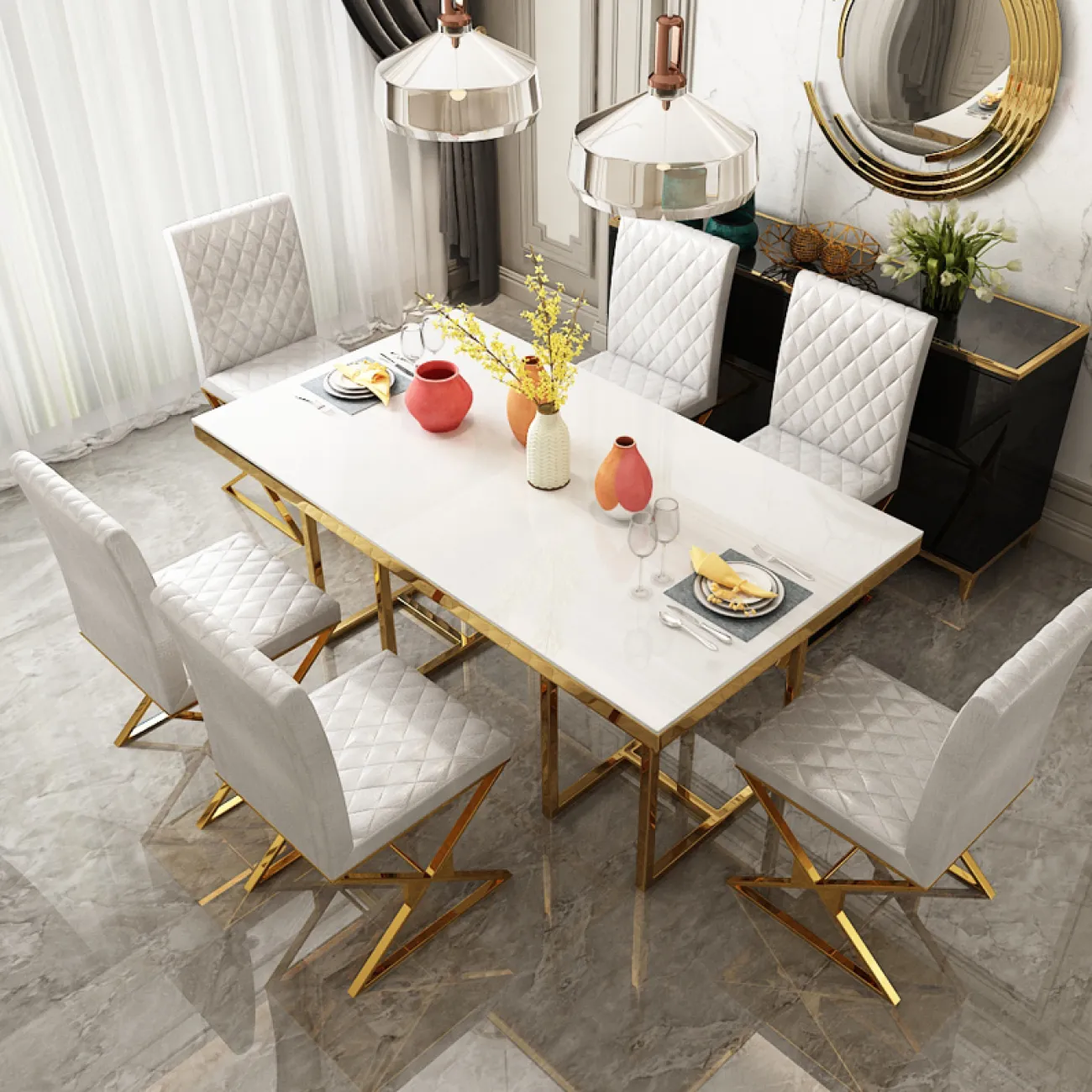 Дизайнерский обеденный стол LaLume-AZ00310 Дизайнерский обеденный стол LaLume-AZ00310