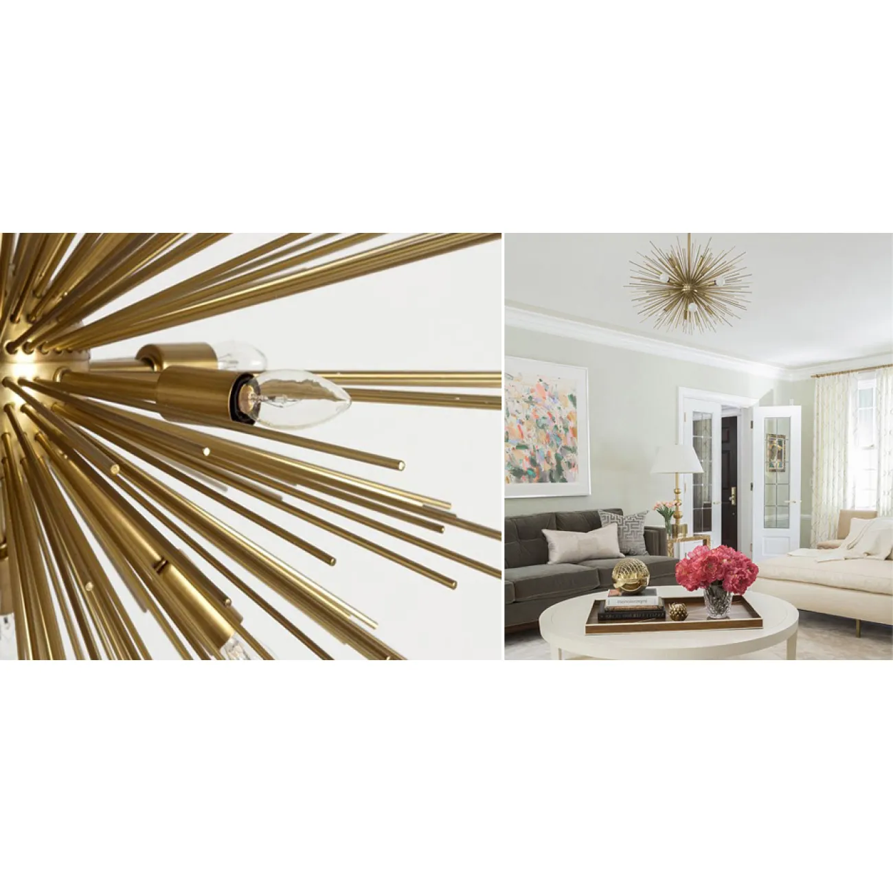 Люстра ASTRA Chandelier Sputnik Brass от LaLume Люстра ASTRA Chandelier Sputnik Brass от LaLume