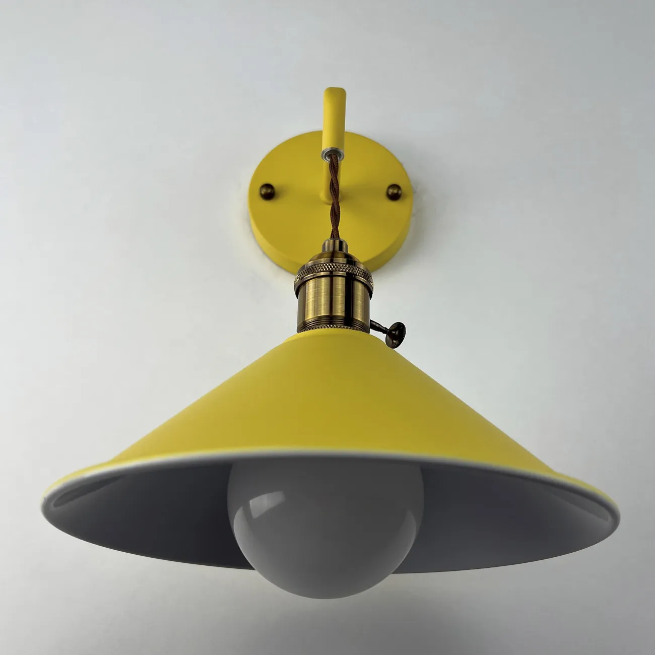 Бра с подвесным плафоном BRAID WALL Yellow от ImperiumLoft