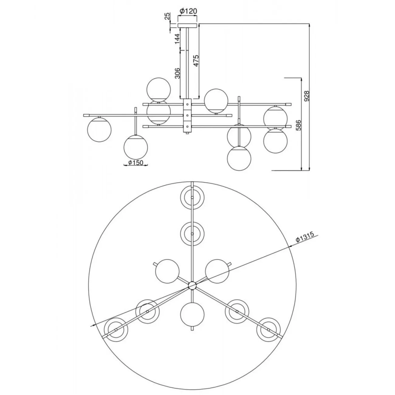 Люстра GERDY CH от ImperiumLoft