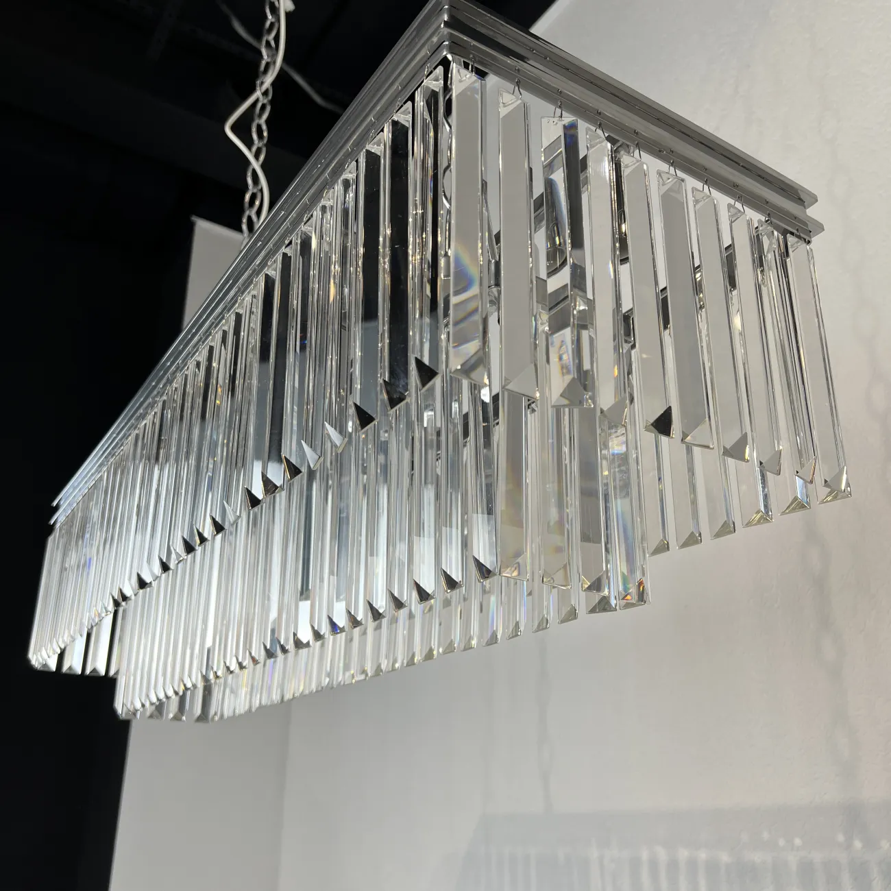 Люстра RH 1920S ODEON CLEAR GLASS FRINGE chrome от ImperiumLoft