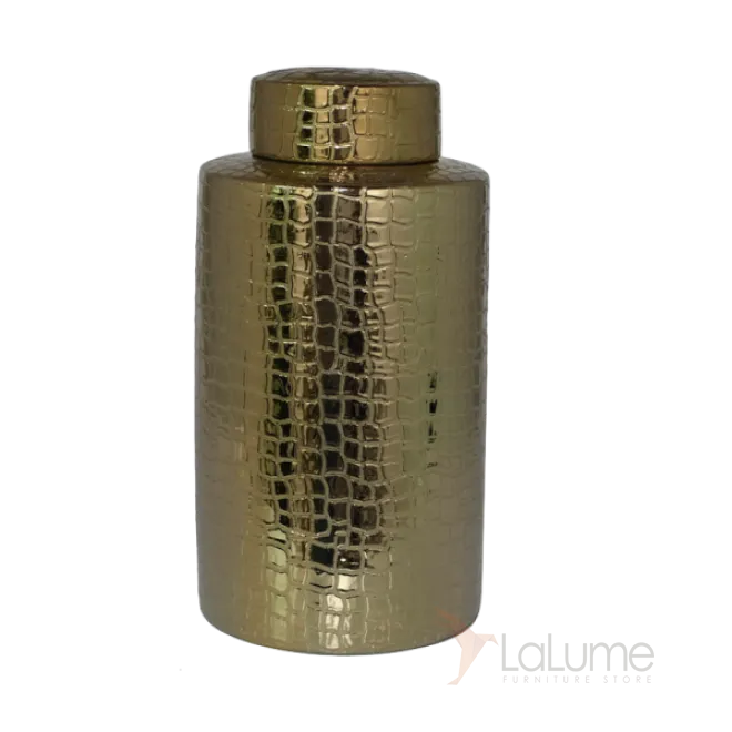 Ваза с крышкой Gold Snake от LaLume