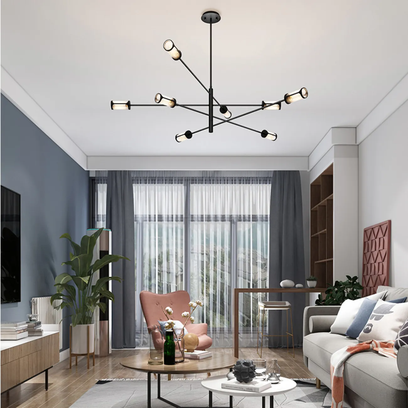 Дизайнерская люстра SKELBY H24 White/Amber от ImperiumLoft