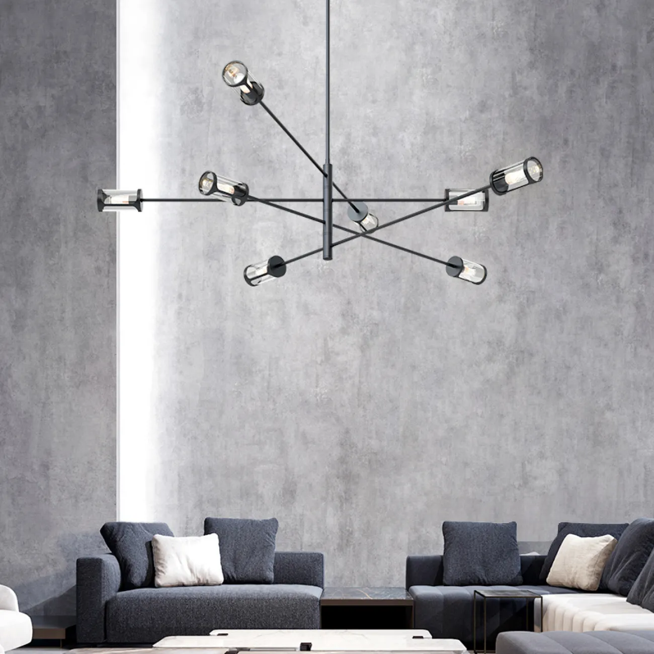 Дизайнерская люстра SKELBY H32 White/Transparent от ImperiumLoft