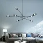 Дизайнерская люстра SKELBY H32 Black/Transparent от ImperiumLoft