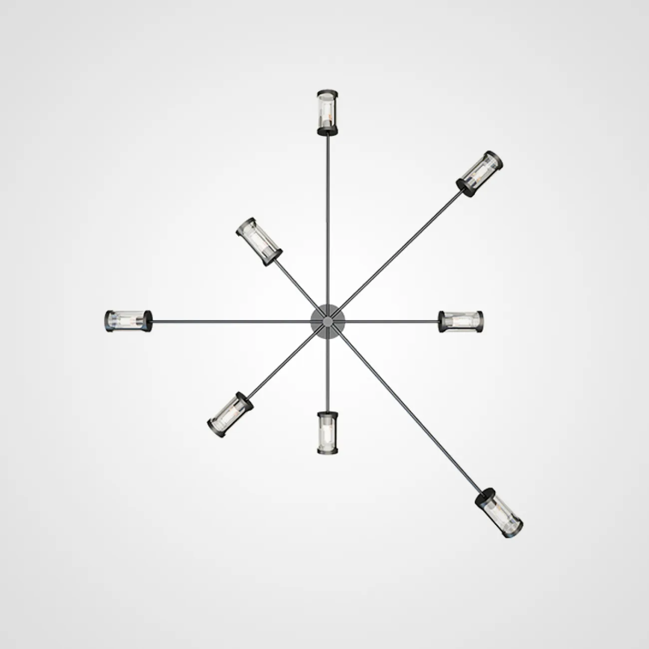 Дизайнерская люстра SKELBY H32 Black/Transparent от ImperiumLoft