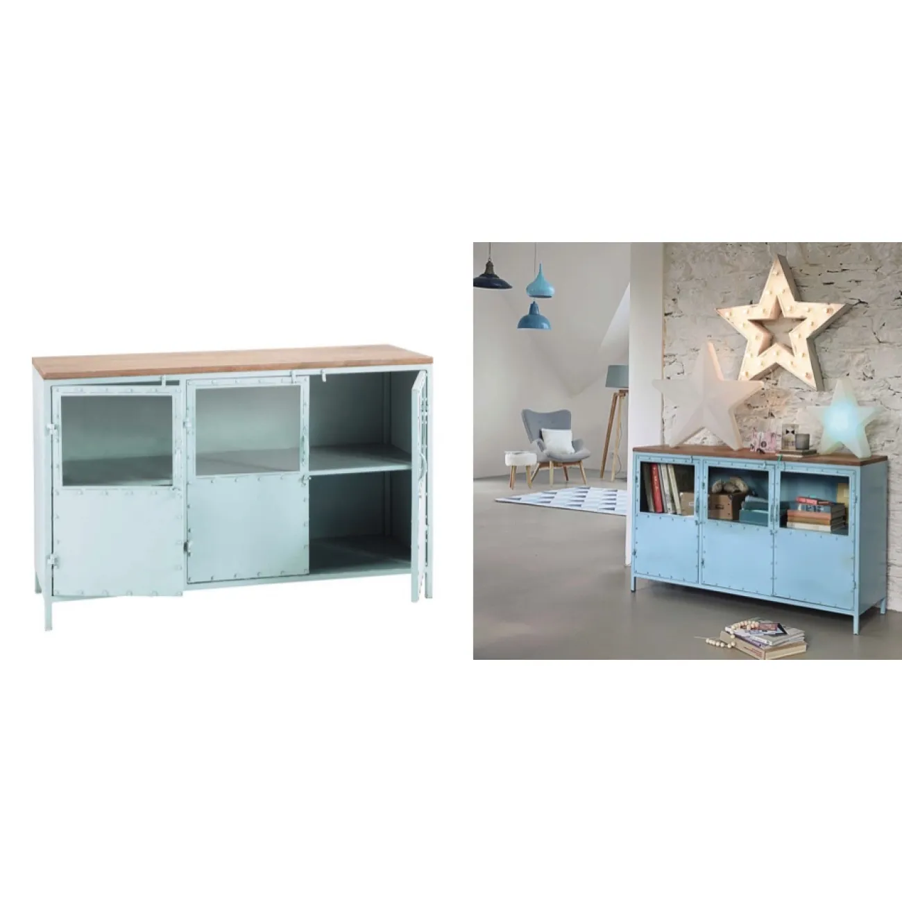 Буфет Industrial Rust Blue Chest от LaLume