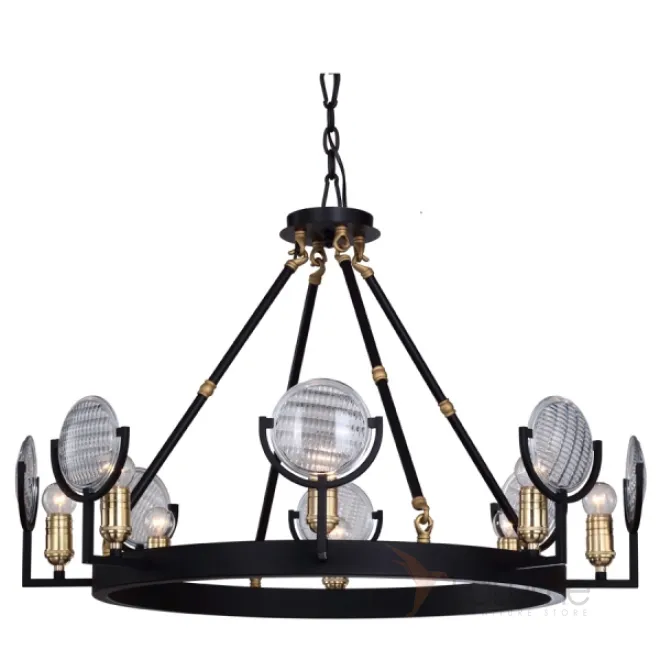 Люстра RH Gaslight Lens Chandelier 8 от LaLume