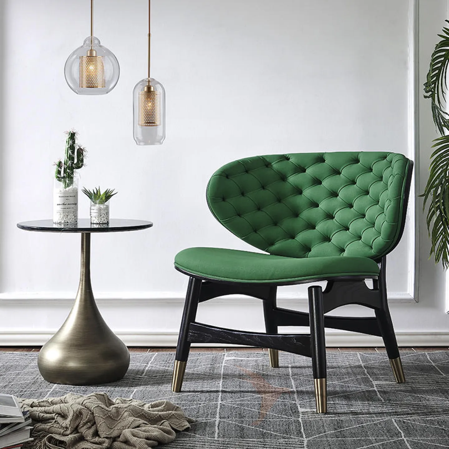 Дизайнерское кресло a686 зеленое Beonmebel