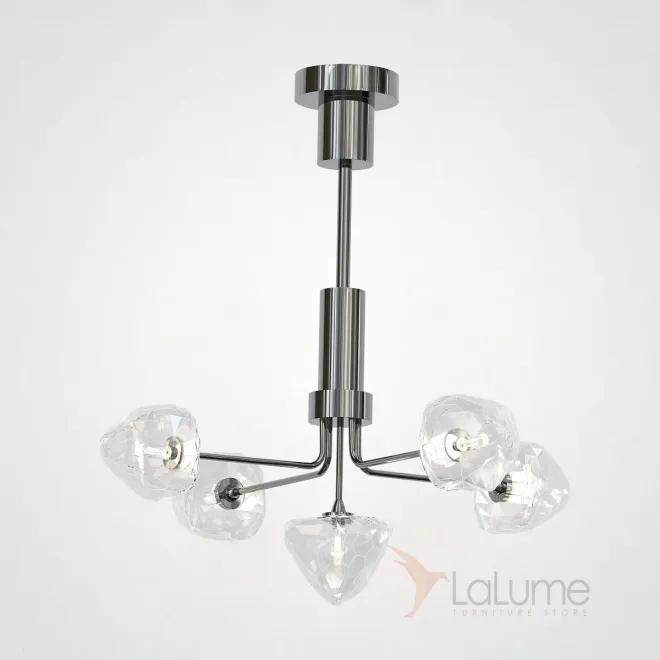 Люстра на штанге ICE 5 lamps Black от ImperiumLoft