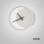 Серия настенных светодиодных светильников в виде комбинации светового кольца и диска с часовым механизмом CLOCK White 4000К