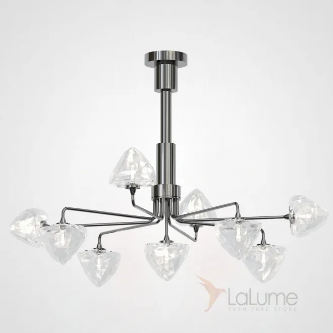 Люстра на штанге ICE 9 lamps Black от ImperiumLoft