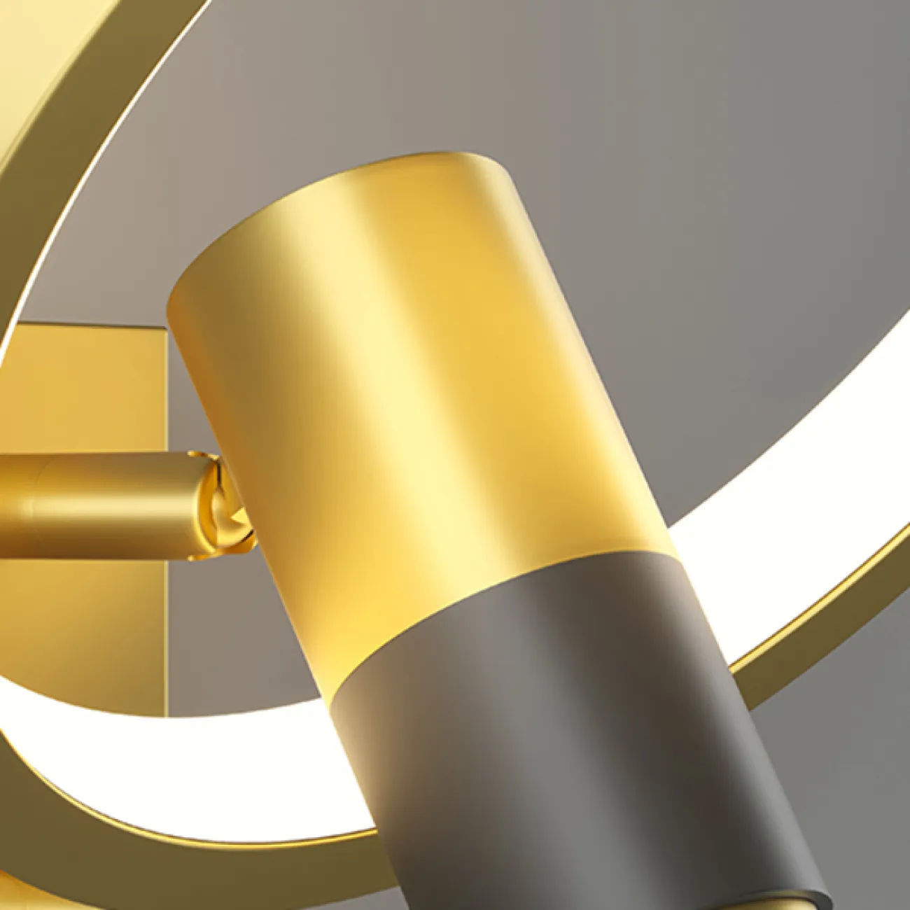 Серия настенных светильников в виде комбинации цилиндрического плафона и геометрической рамки с LED-подсветкой DAGVEIG С Black Трехцветный свет