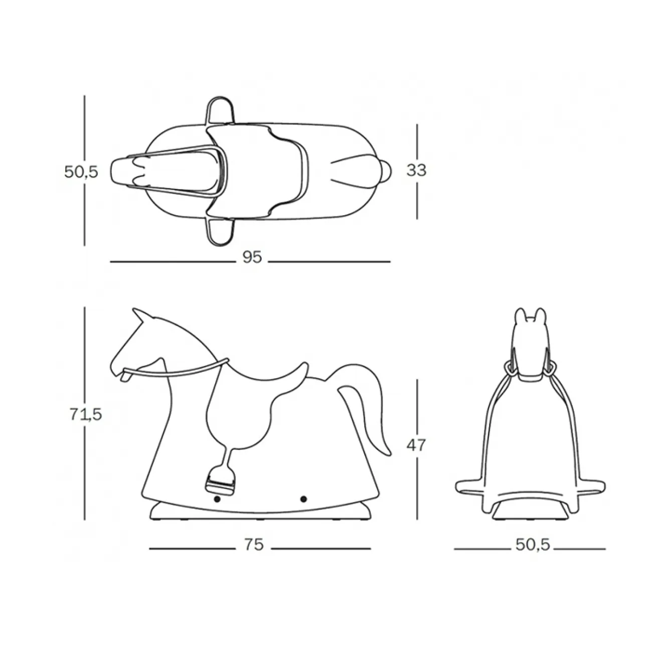 Дизайнерская скульптура лошадь LaLume-SKT00184