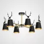 Потолочная люстра с рожками DEER B6 Black от ImperiumLoft