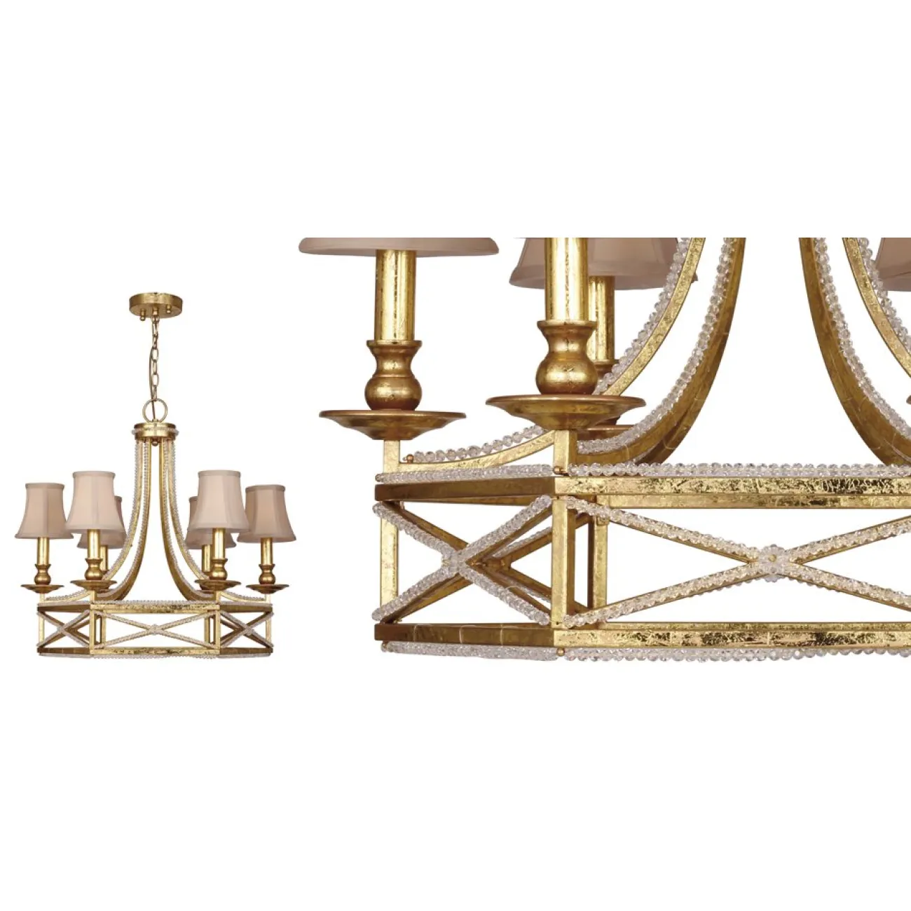 Люстра Foiling Spider Web Gold 6