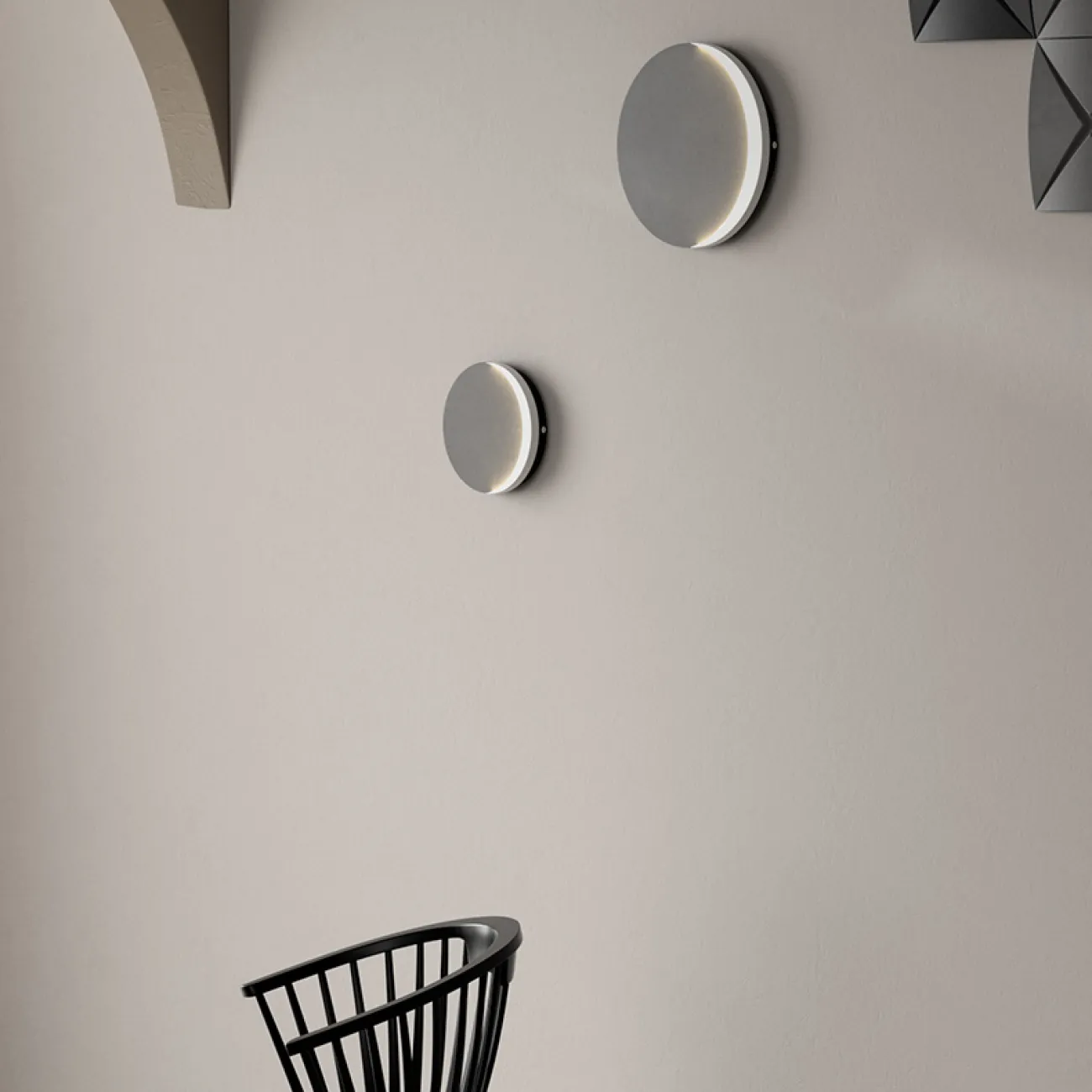 Серия настенных светодиодных светильников с каменным корпусом в форме диска с эффектом затмения ZORAN L37