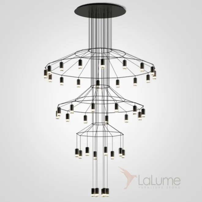 Люстра Vibia Wireflow Chandelier 0378 LED Suspension 42 lamp от ImperiumLoft