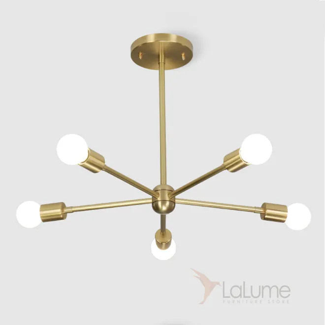 Люстра на штанге SPUTNIK D55 Gold от ImperiumLoft