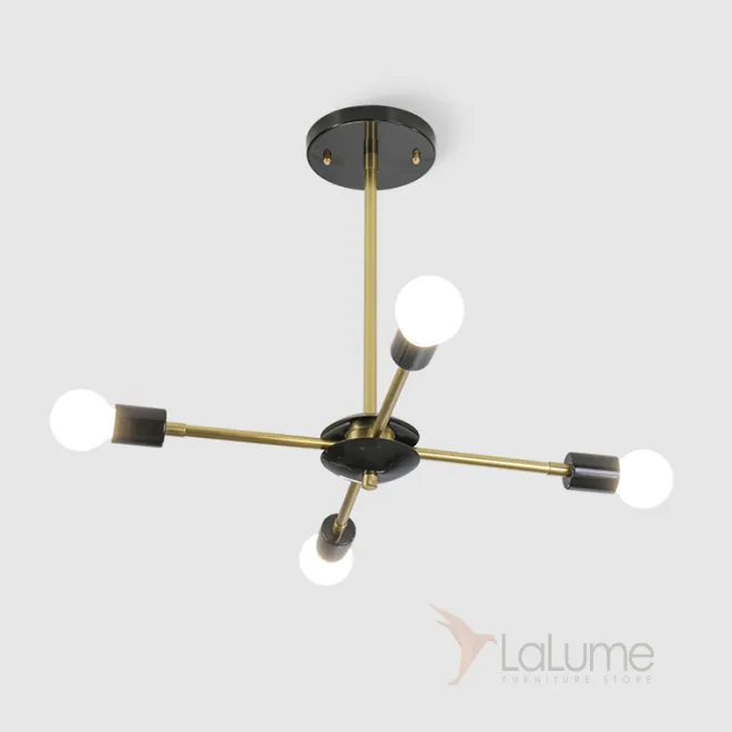 Люстра на штанге SPUTNIK D51 Gold/Black base от ImperiumLoft