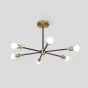 Люстра на штанге SPUTNIK D65 Gold/Black tubes от ImperiumLoft