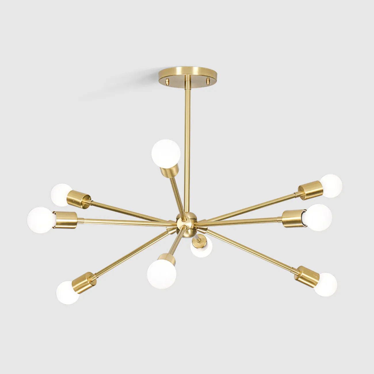 Люстра на штанге SPUTNIK D75 Gold/Black tubes от ImperiumLoft