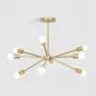 Люстра на штанге SPUTNIK D75 Gold/Black tubes от ImperiumLoft