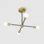 Люстра на штанге SPUTNIK D51 Gold/Black tubes от ImperiumLoft