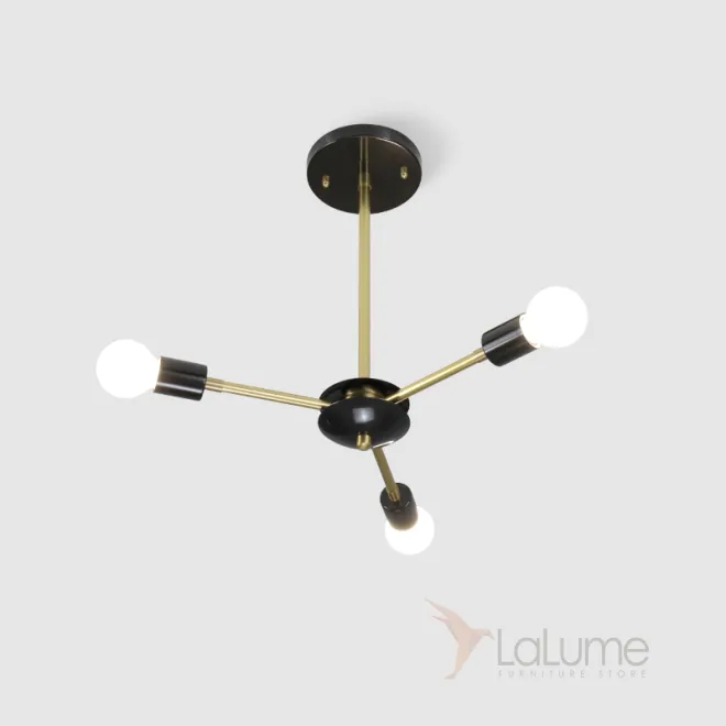 Люстра на штанге SPUTNIK D45 Gold/Black base от ImperiumLoft