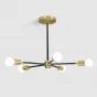 Люстра на штанге SPUTNIK D55 Gold/Black tubes от ImperiumLoft