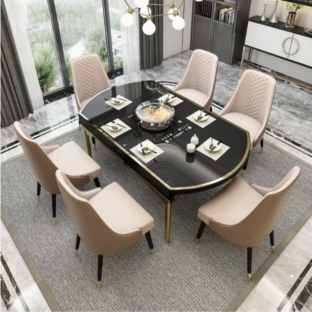 Дизайнерский обеденный стол LaLume-AZ00289