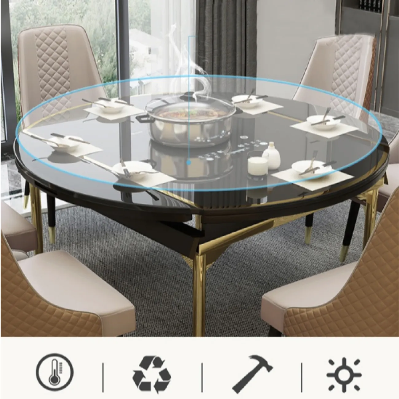 Дизайнерский обеденный стол LaLume-AZ00289