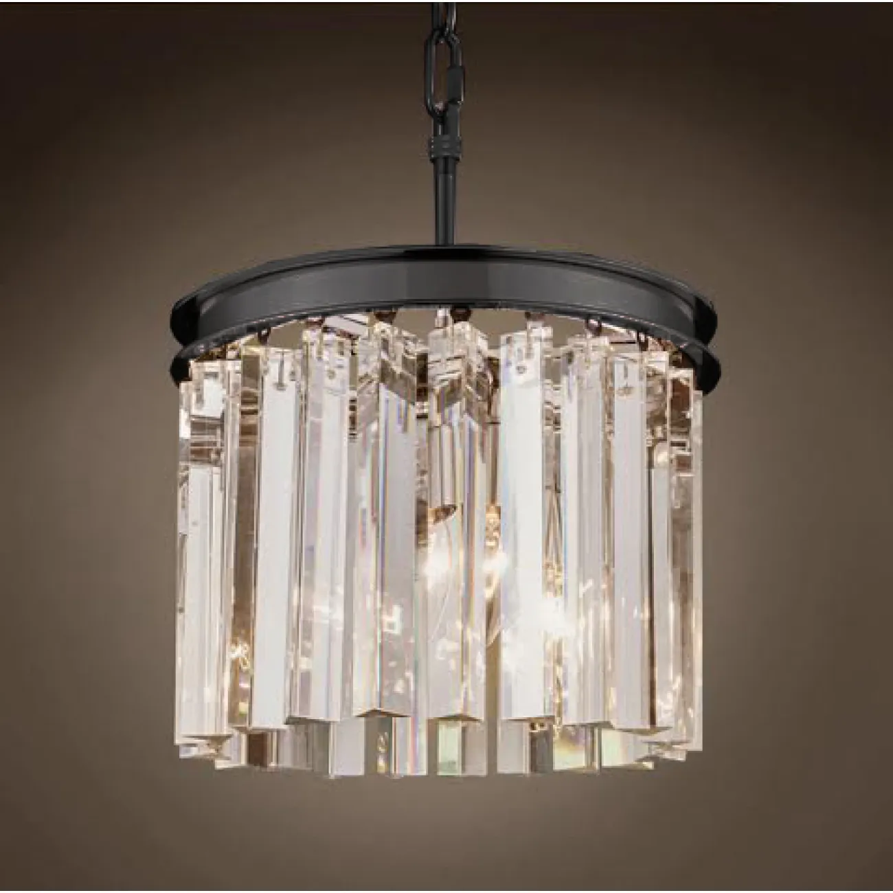 Люстра RH 1920S ODEON CLEAR GLASS 3 Light Round Chandelier 30 от LaLume