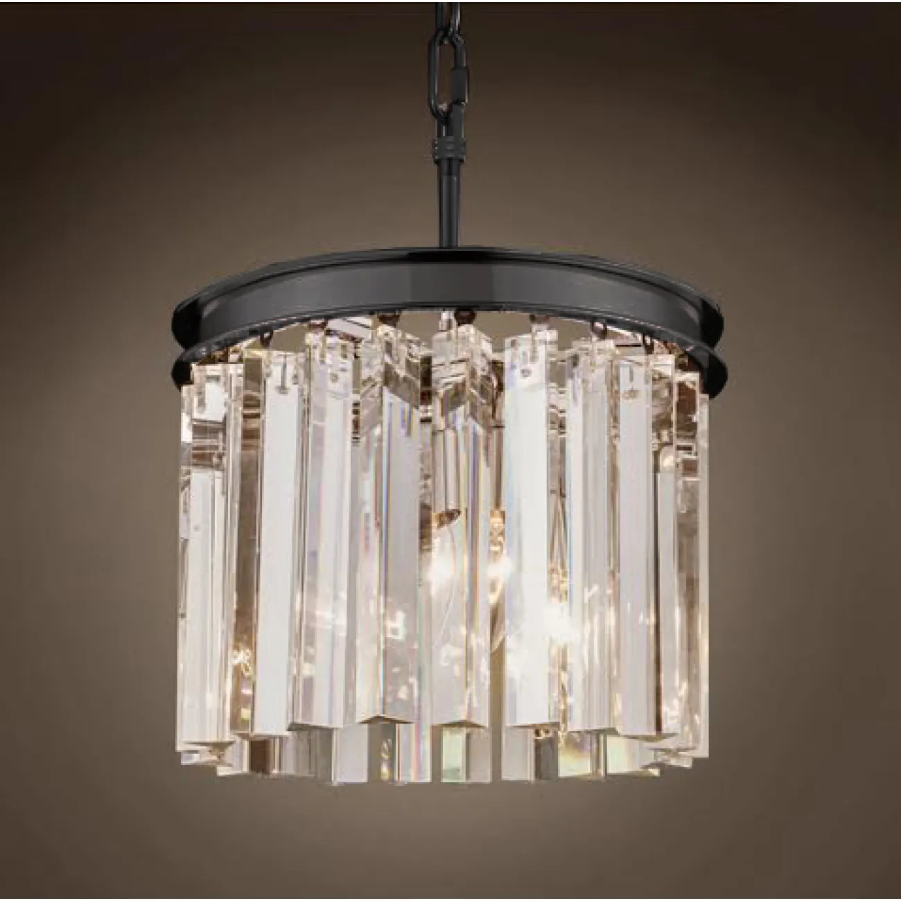 Люстра RH 1920S ODEON CLEAR GLASS 3 Light Round Chandelier 30 от LaLume