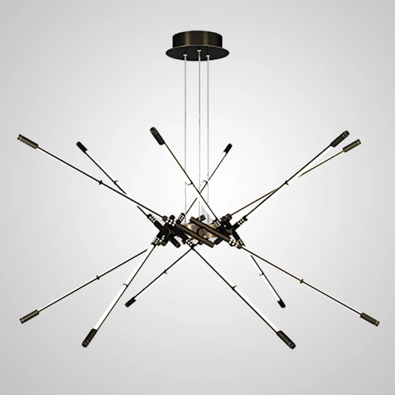 Подвесная люстра VALA L8 Black от ImperiumLoft